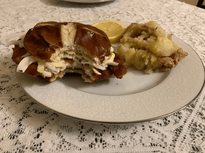 The Karl Heinze schnitzel sandwich